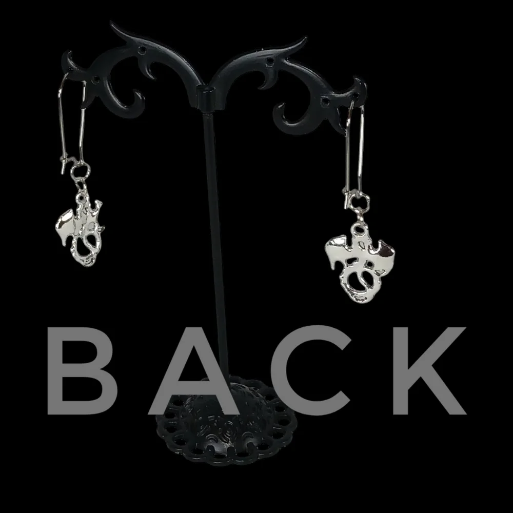 Silver Dragon Hypoallergenic Earrings Artisan Made Soft Goth Fantasy Medieval